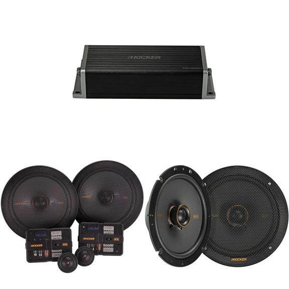 Kicker 47KEY2004 4-Channel DSP Smart Amp w/ 51KSS 6.75" & 6.75" Audio Upgrade Bundle