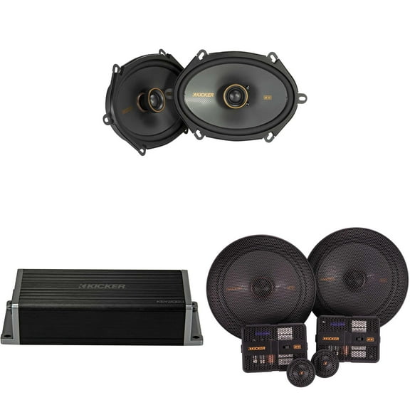 Kicker 47KEY2004 4-Channel DSP Smart Amp w/ 51KSS 6.75" & 6x8" Audio Upgrade Bundle