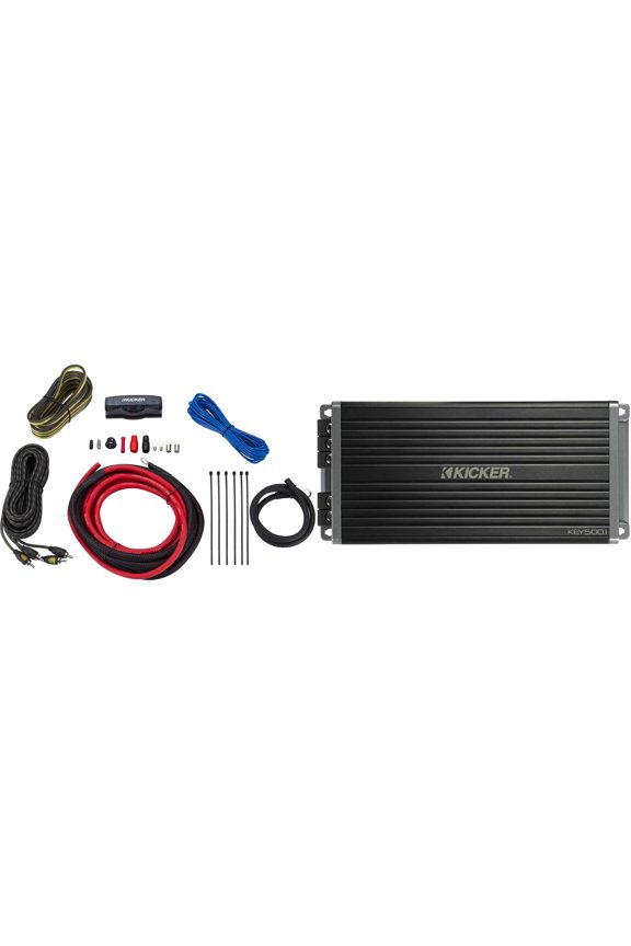 47KEY5001 500-Watt Mono Channel Amp With Amp Kit Bundle