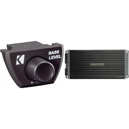 Kicker 47KEY5001 500-Watt Mono Channel Amp With Start/Stop Capability, Bass Knob Bundle