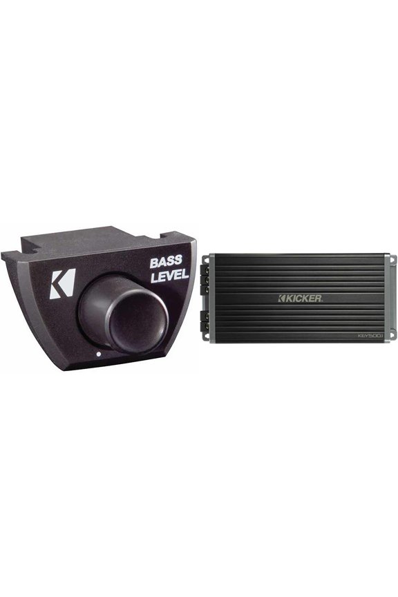 47KEY5001 500-Watt Mono Channel Amp With Start/Stop Capability, Bass Knob Bundle