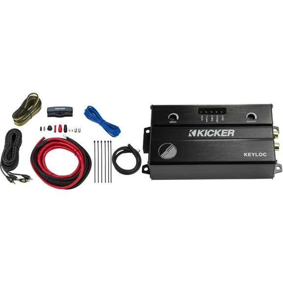 Kicker 47KEYLOC Key Series Smart Powered Line-Out Converter & 47VK6 6AWG 2-Channel Amp Kit