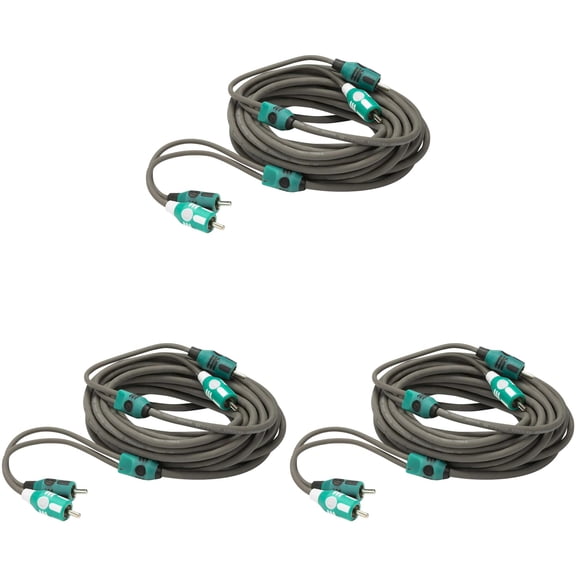 Kicker 47KMI7 Marine Series 2-Ch Rca Interconnect, 7.0m (3 Pair Bundle )