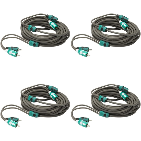 Kicker 47KMI7 Marine Series 2-Ch Rca Interconnect, 7.0m (4 Pair Bundle )