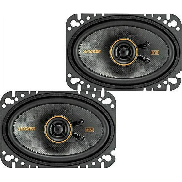 Kicker 47KSC4604 Car Audio 4x6 Coaxial 300W Peak Full Range Speakers KSC4604
