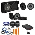 thumbnail image 1 of Kicker 47TRTP122 12-Inch Thin Down Firing Subwoofer, KX8005 system amp, KSS6504, KSC6504 speakers and wire kit, 1 of 9