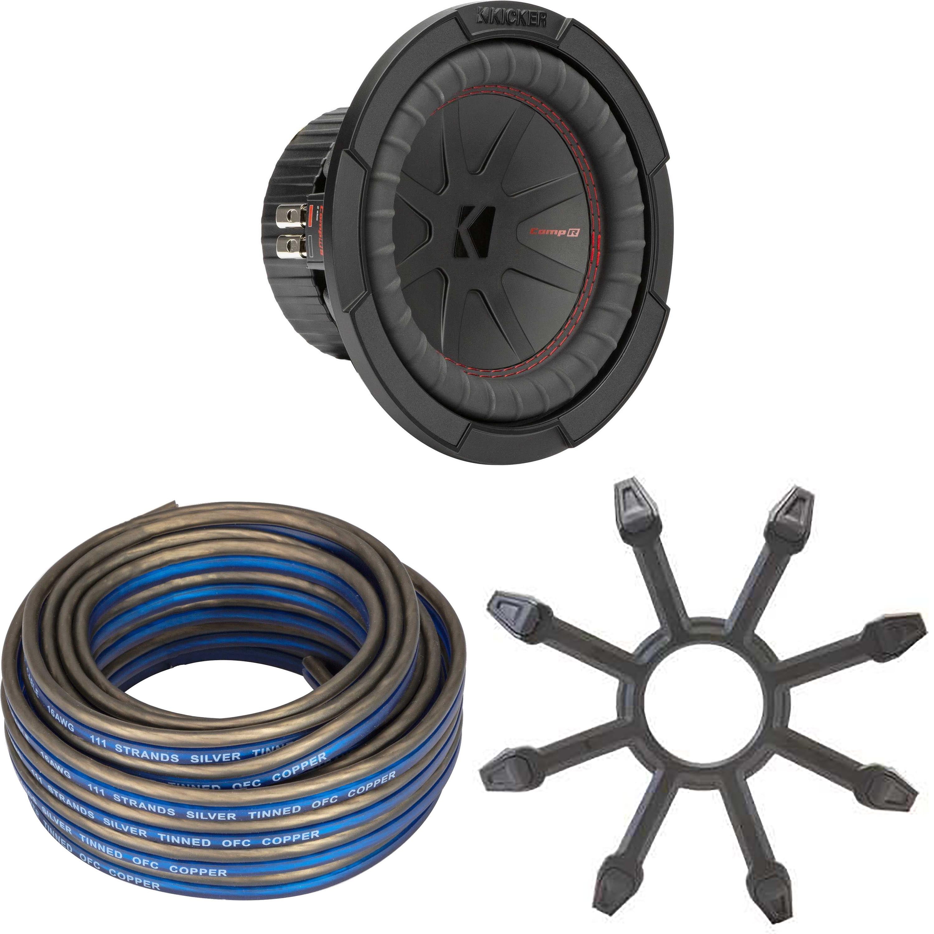 Kicker (2) 43CWR82 8" CompR CWR8 Series Sub 300W Subwoofer & HA-A400.1