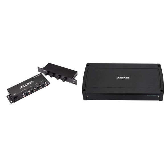 Kicker 48KXMARLC Marine 4 Zone Volume Controller + 48KXMA800.8 800W 8-Channel Amplifier Boat Audio System