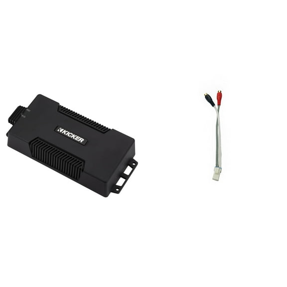 Kicker 48PXA6001 UTV Marine Amplifier & Non-Ride Command RCA Adapter