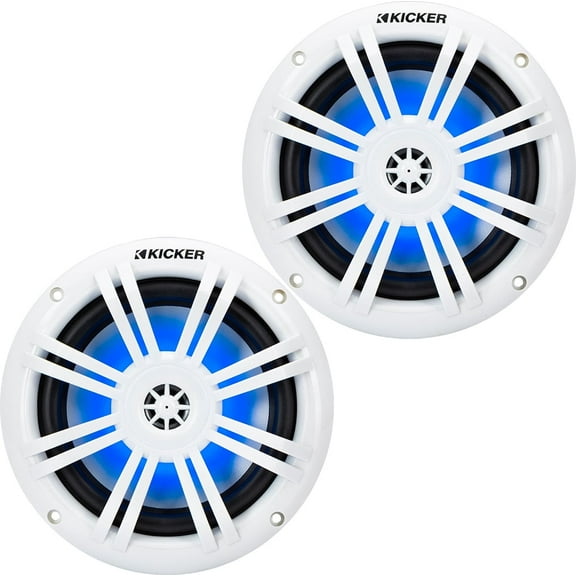 Kicker KM604WL (49KM604WL) 6-" 2-way Marine LED Speakers