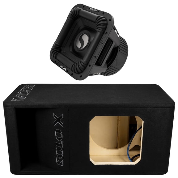 Kicker 49L7X121 12" SoloX 2000W 1 Ohm Sub & 49VUL7X12 Ported Sub Box