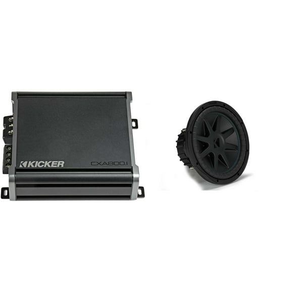 Kicker 50CVX124 CompVX 12" Sub, Dual 4-Ohm & 46CXA8001 Amplifier