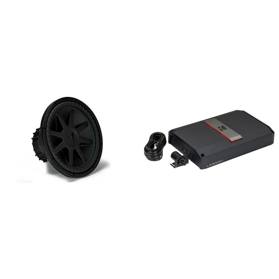 Kicker 50CVX152 CompVX 15" Sub, Dual 2-Ohm & 51LX30001 Mono Amp Bundle