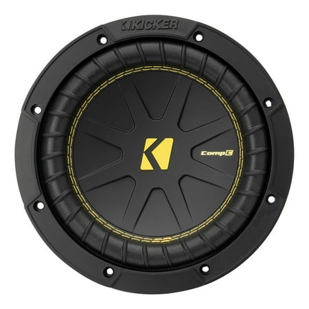 KICKER - CompC 8" Single-Voice-Coil 4-Ohm Subwoofer - Black