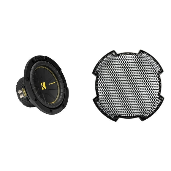 Kicker 50CWCS84 CompC 8", SVC, 4-ohm & 52GR8 Grill Bundle