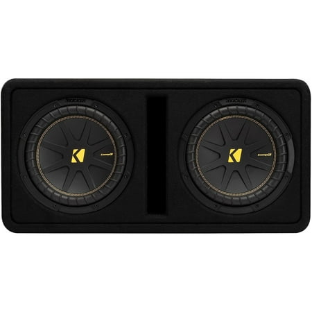 KICKER - CompC 10" Loaded Enclosures Dual Single-Voice-Coil 2-Ohm Subwoofers - Black