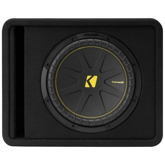 Kicker 50VCWC124 CompC 12" 600-Watts Peak Subwoofer 4-Ohm Vented Sub Box