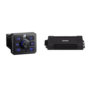 Kicker 51KBTR Powersport Bluetooth Receiver & 48PXA10005 Amplifier