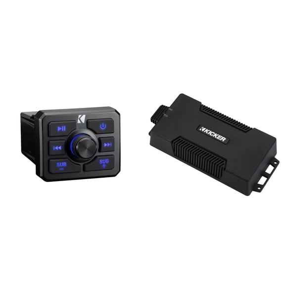 Kicker 51KBTR Powersport Bluetooth Receiver w/ 48PXA6001 Amplifier