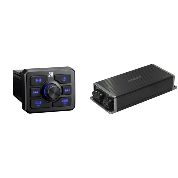Kicker 51KBTR Powersport Bluetooth Receiver w/ 51KPX5001 Amplifier