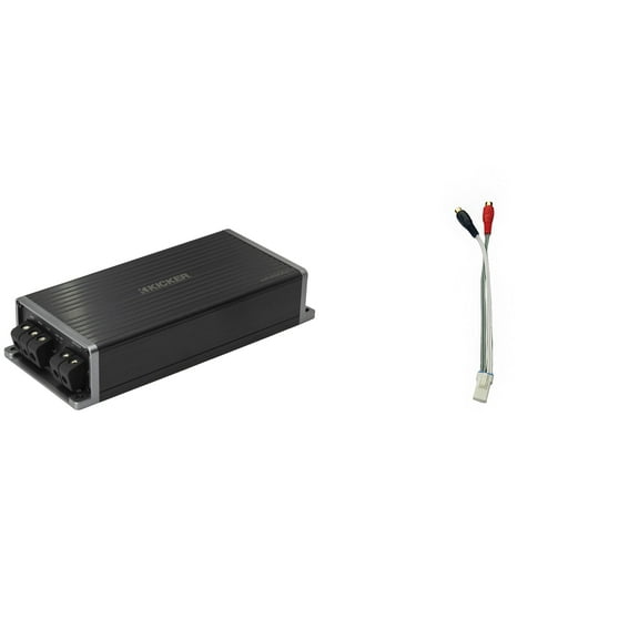Kicker 51KPX5001 UTV Marine Amplifier & Non-Ride Command RCA Adapter