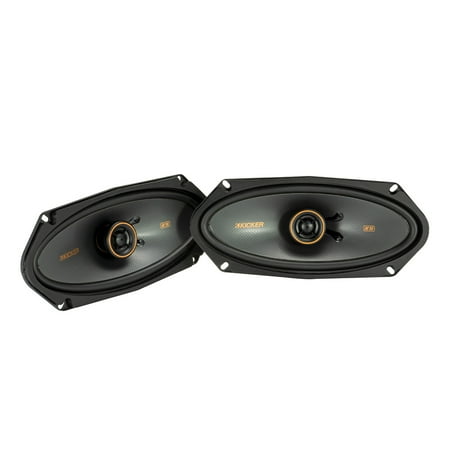 KICKER - KS Series 4" x 10" 2-Way Car Speakers (Pair) - Black
