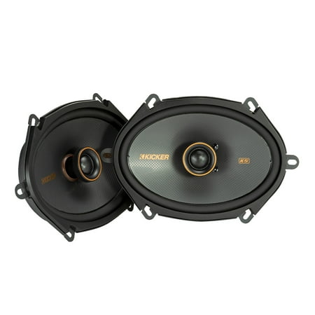 KICKER - KS Series 6" x 8" 2-Way Car Speakers with Polypropylene Cones (Pair) - Black