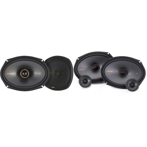 Kicker 51KSS269 KS-Series 6x9" and 2.75" 2-way Component System w/ 51KSC6904 6x9" 2 Way Coaxial Bundle