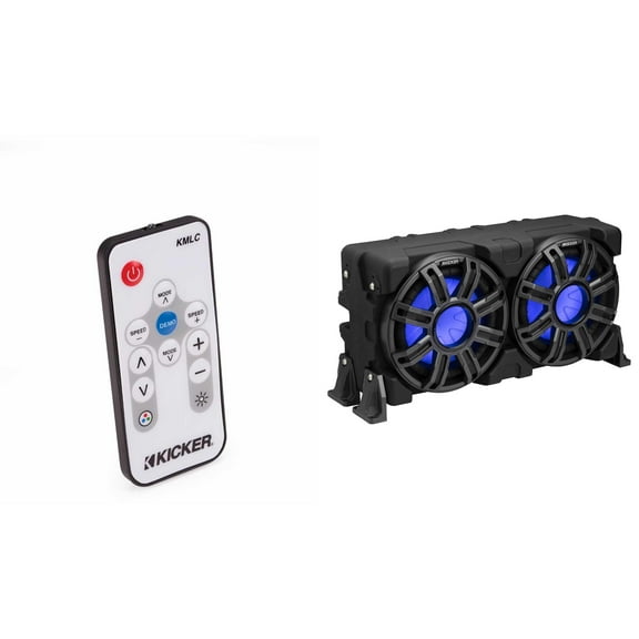Kicker 51MWLE104 - MWE 10-Inch Loaded Premium Marine Sub Encl w/ Passive Radiator 4ohm  ( Includes LED Remote )