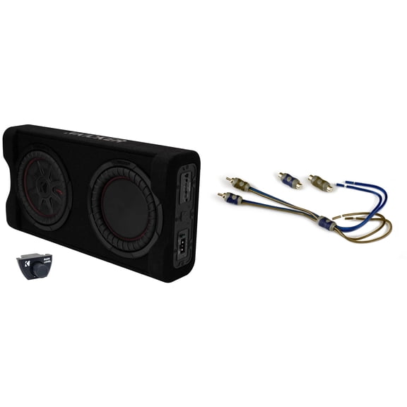 Kicker 51PTRTP10 - TRTP 10" 400w Powered Down Firing Loaded Subwoofer Enclosure with KISL Line Output Converter Compact Thin Truck Bass Solution