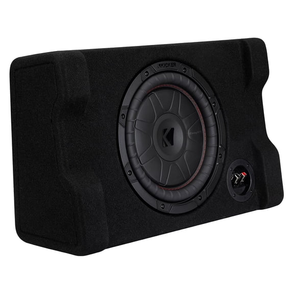 Kicker 52CVTDF102 10" Sealed Loaded Down Firing Shallow Mount Sub Box 375W RMS