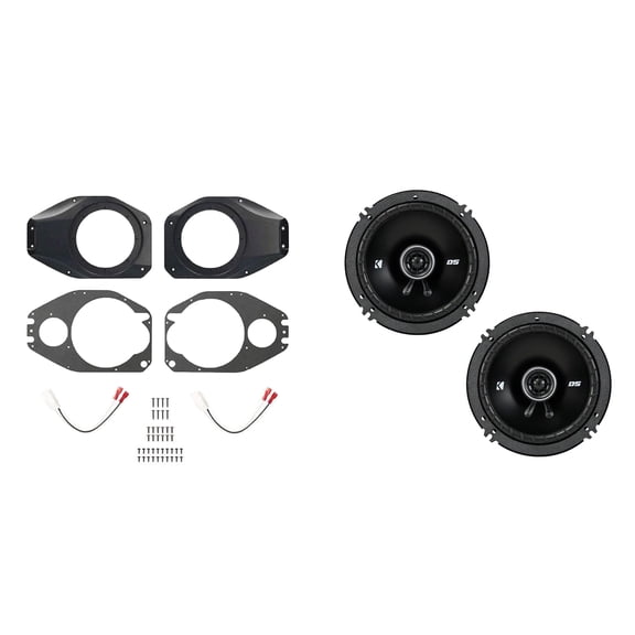 Kicker 6.5" 43DSC6504 Speaker Replacement, Includes JP-1015 Compatible with 2018-UP JL, 2020-UP Gladiator