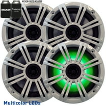 Kicker 6.5" White LED Marine Speakers (QTY 4) 2 pairs of OEM replacement speakers