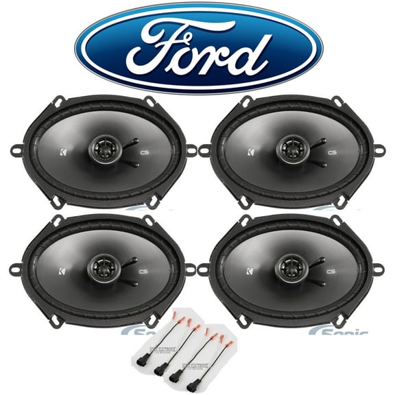 Kicker 6x8" Front+Rear Coaxial Speaker Replacement Kit For 05-07 Ford F-250/350/450/550