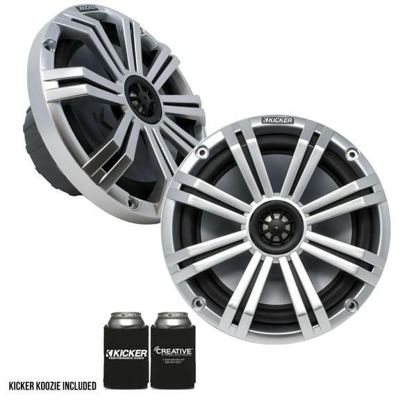 Kicker 8" Silver Marine LED Speakers - 1-Pair of OEM replacement speakers