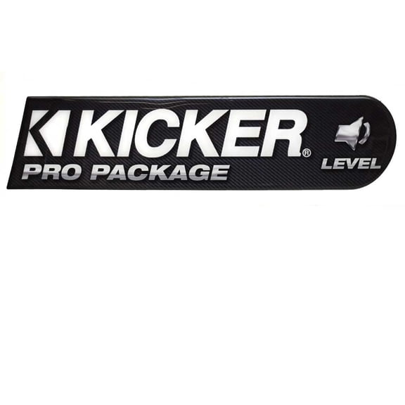Kicker Boat Raised Decal | Pro Package 13 1/4 x 3 1/8 Inch Black