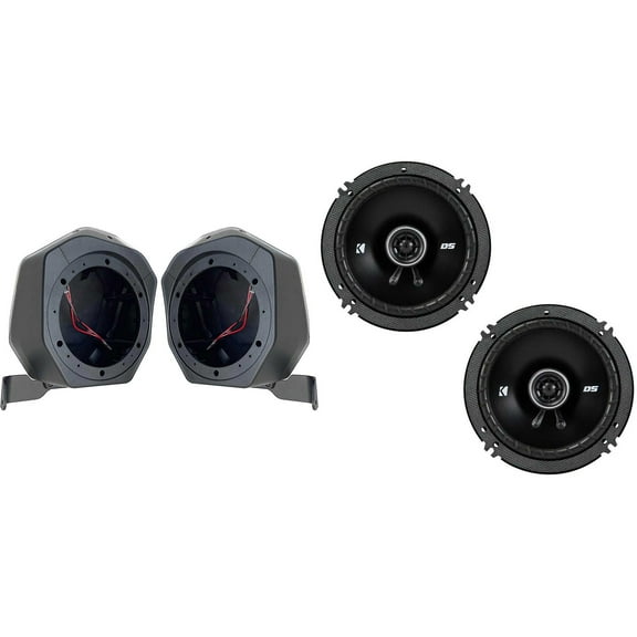 Kicker Bronco 43DSC654 DS 6.5" Coaxial & BR-B65U 6.5" Rear Speaker-Pod Add Ons