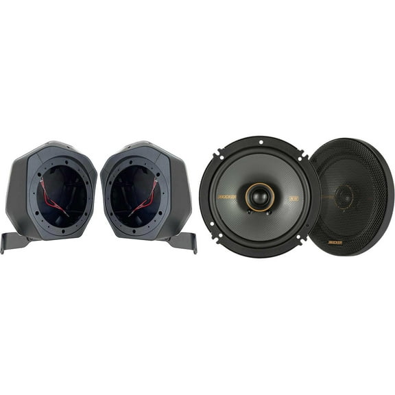 Kicker Bronco 51KSC6504 KS 6.5" Coaxial & BR-B65U 6.5" Rear Speaker-Pod Add Ons