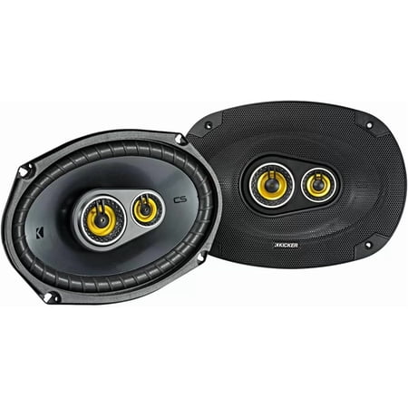 Kicker CS Series 150 Watt 6 x 9 Inch Car Audio Coaxial Speaker Pair, Black