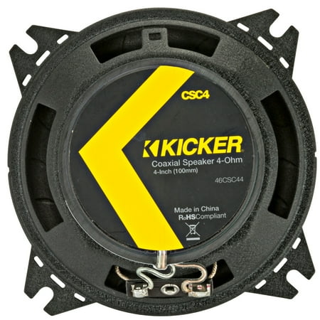 Kicker CS Series CSC4 4 Inch Car Audio Speaker with Woofers, Yellow (2 Pack)