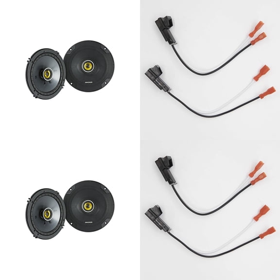 Kicker CSC ( 2 Pair ) 6.5" w/ Speaker Wiring Harness For select 1988-up GM vehicles