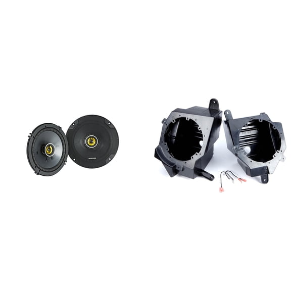 Kicker CSC 6.5" w/ Speaker Pods -Compatible with Wrangler JL 2018-UP, Gladiator 2020-UP