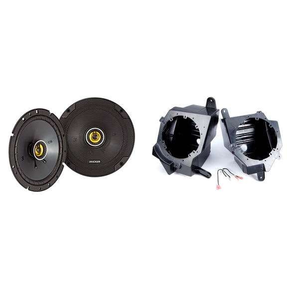 Kicker CSC 6.75" w/ Speaker Pods -Compatible with Wrangler JL 2018-UP, Gladiator 2020-UP