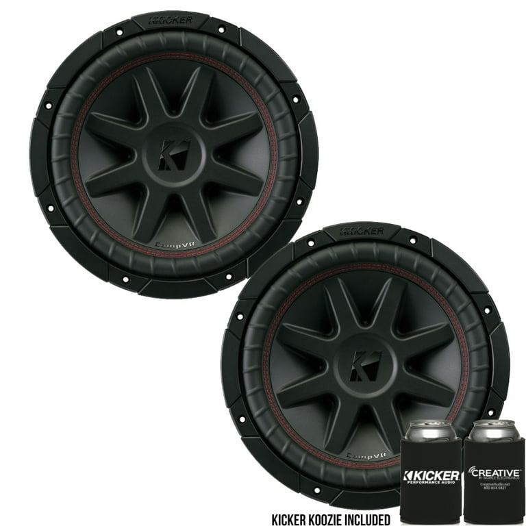 Kicker CVR10 CompVR 10 Inch 250mm Subwoofer 4 Ohm DVC Bundle