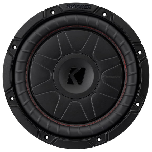 Kicker 52CVT102 CompVT 10" Slimeline Subwoofer Car Audio Sub 375W RMS 2 Ohm SVC