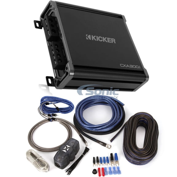 Kicker CXA400.1 Monoblock Class-D Amplifier + Free NVX XKIT82 8 AWG Amp Kit