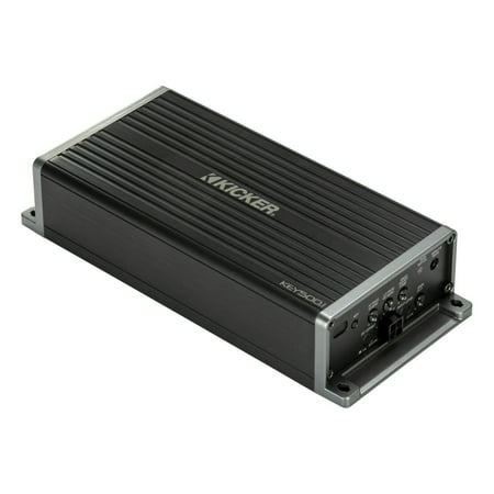 KICKER Smart Mono Subwoofer Amplifier Bass Revealer and Processor, Black