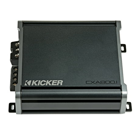 KICKER - CX 800W Class D Digital Mono Amplifier with Variable Low-Pass Crossover - Gray