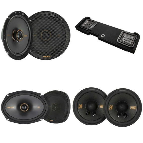 Kicker Chevy/GMC Crew Cab Truck 20-UP Audio Speaker Upgrade & Vehicle Specific Dual 12" Solobaric Enclosure
