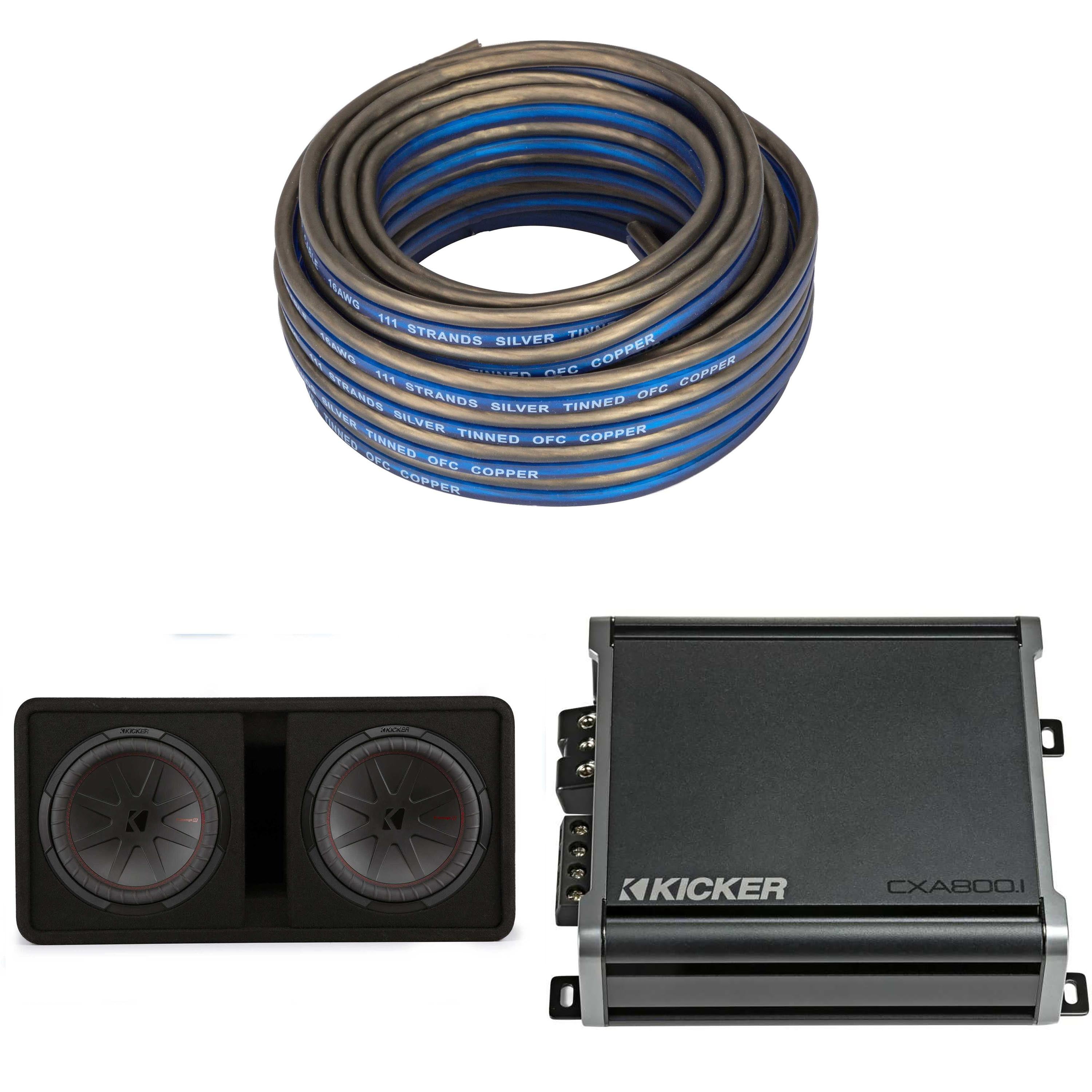 Kicker Comp R 12 Inch Dual Subwoofer in Vented Enclosure Package with ...